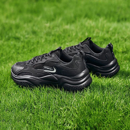 Sapatos casuais Xtep para homem: novidade de verão, em malha respirável, sola grossa, com salto, leves, para jovens, sapatos desportivos de moda 875319320001