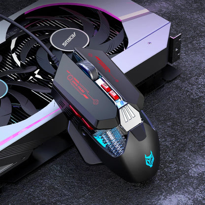 APAYADO T4 Wired Gaming Mouse 12800 DPI RGB Gaming Mouse with 1000Hz Polling Rate, Ultra-Light Cable, 60IPS Precision Mouse for PC & Laptop