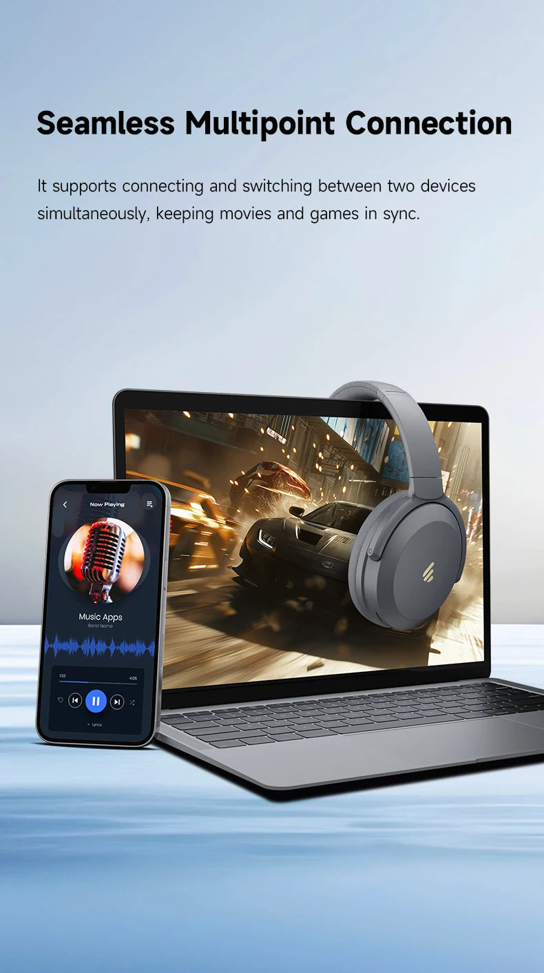 EDIFIER WH700NB Pro -43dB Hybrid ANC Wireless Over-Ear Headphones Bluetooth 5.4 Hi-Res 56H Playtime Fast Charging AI Clear Calls