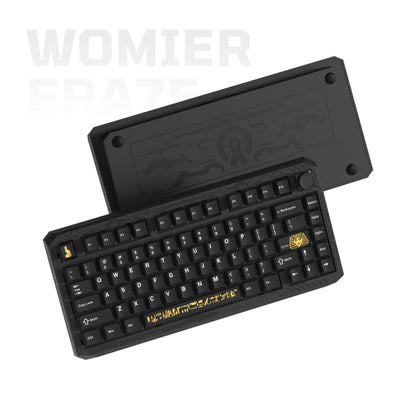 Womier ERA75 V2 75% Wireless Aluminum Mechanical Keyboard with VIA/QMK Knob 3-Mode Gasket Hot Swappable Keyboard for PC Computer