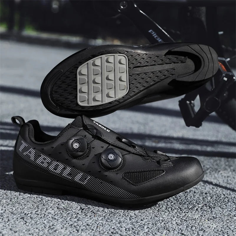 Lock-Free Cycling Shoes Flat Pedal Shoes Men Bike Cleat Sneaker MTB Bicycle Biking Women Breathable Indoor Boots