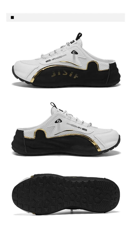 Grands chaussons pour hommes été respirant maille pantoufles mode chaussures décontractées à semelles souples pour hommes baskets légères Zapatos De Hombre