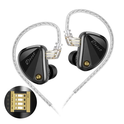 KZ Decet  Adjustable Earphones 10 Unit Upgraded Drive Earbuds Hifi Music Replaceable Cable 3D Printing Design 2PIN Cable