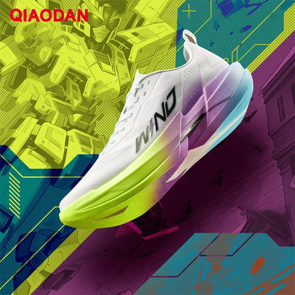 QIAODAN WIND 4PRO Chaussures de marathon à semelle en carbone pour homme - Baskets de course professionnelles - Chaussures de sport de course à pied respirantes QDB023262291