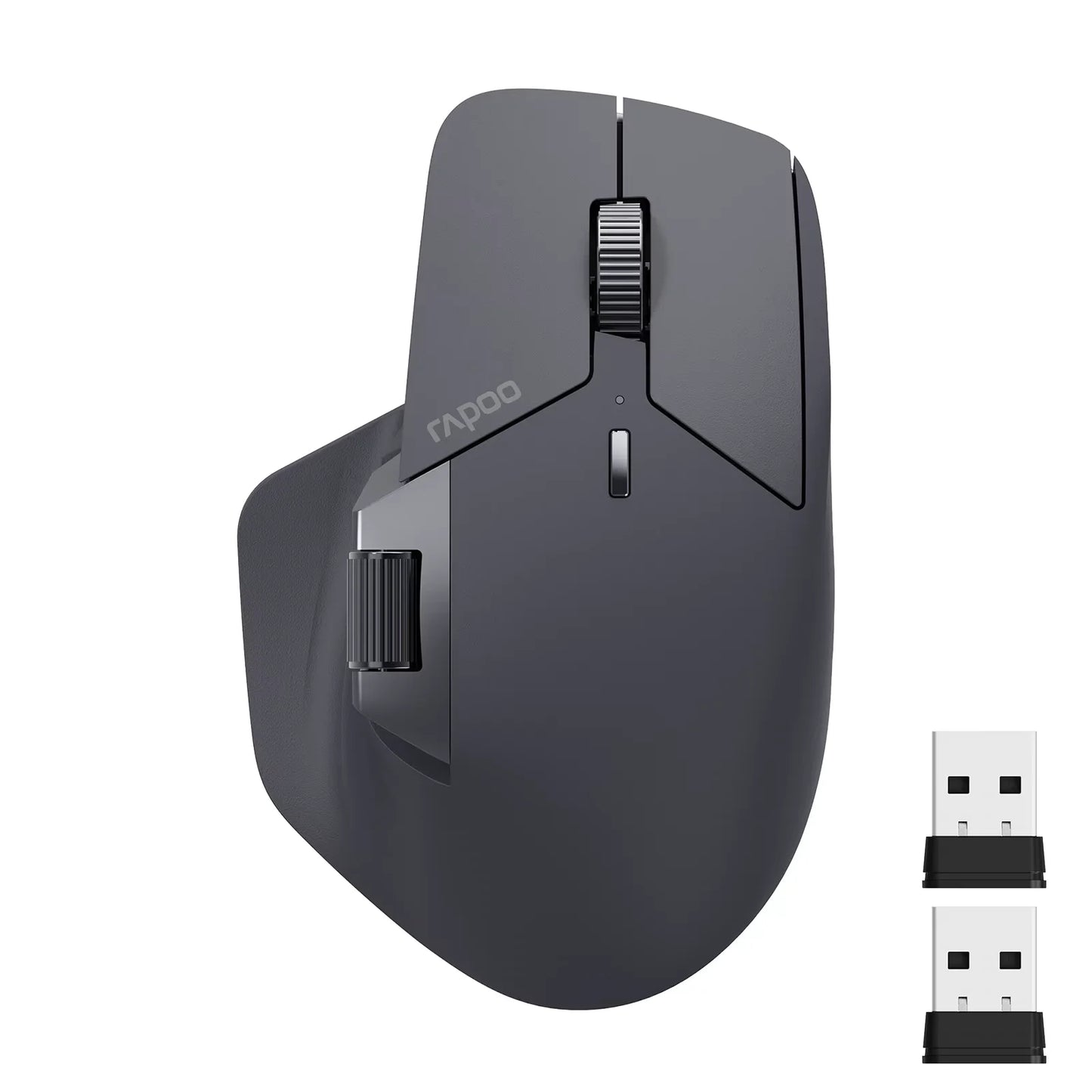 Rapoo MT760 Multi-Mode Rechargeable Wireless Mouse, Ergonomic Bluetooth Mouse with 4000 DPI, Easy-Switch for Up to 4 Devices, USB-C Rechargeable