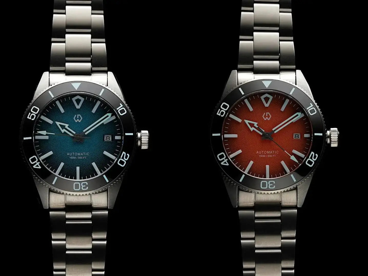Upgraded Model Men's Automatic Watch Mechanical 3D Dimensional Luminous Watch Needle Ceramic Bezel 150 Meters Waterproof Diving