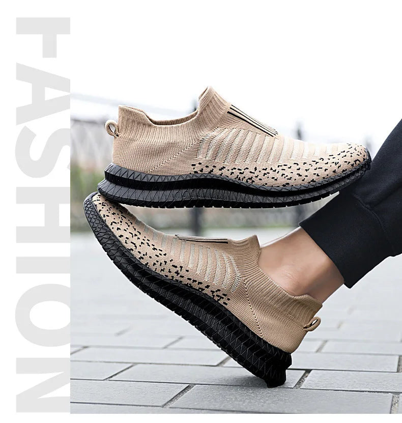 Men Shoes Breathable Men's Sneakers Comfortable Running Shoes Tenis Outdoor Slip On Walking Sneakers Sock Jogging Shoes