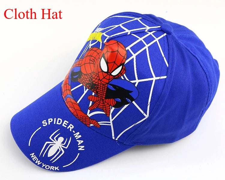 Figurka z anime Marvela Spider-Man – czapka z daszkiem z motywem kreskówkowym, bawełna i poliester, czapka z daszkiem dla chłopców i dziewcząt, akcesoria do nakryć głowy, prezent urodzinowy dla dzieci