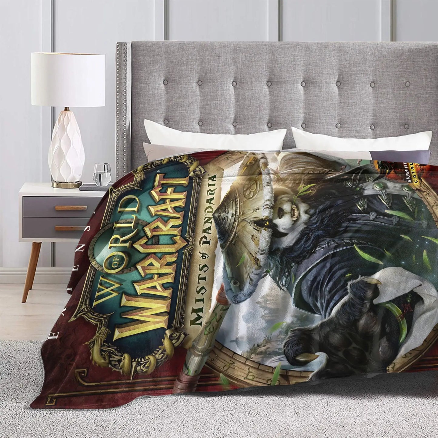 Soft Blanket Picnic WOW World of Warcraft Arthas Retro Game Throw Blanket Flannel Bedspread For Couch Bed Novelty Sofa Bed Cover