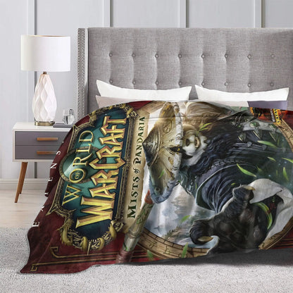 Soft Blanket Picnic WOW World of Warcraft Arthas Retro Game Throw Blanket Flannel Bedspread For Couch Bed Novelty Sofa Bed Cover