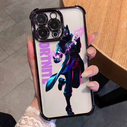 Capa de telemóvel com revestimento Anime Fortnites Game para Xiaomi Redmi A7 15 A3 15C 14C K50 A1 Note 15 14 13 12 12s Pro Plus 4G 5G antiqueda