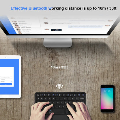 Professional UltraSlim Mini Wireless Bluetooth Keyboard with Touchpad Compact Ergonomic Responsive for Windows PC Android Tablet
