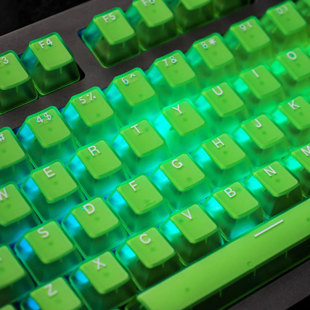 132 Keys OEM Profile Transparent Clear Keycaps For Mx Switch Mechanical Keyboard ABS Keycap RGB backlit Game Keyboard Key caps