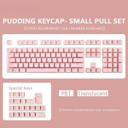 129 Keys PBT Double Shot ISO Layout Keycap Pudding Keycaps For Mx Switch Mechanical Keyboard OEM Profile RGB backlit Key Caps