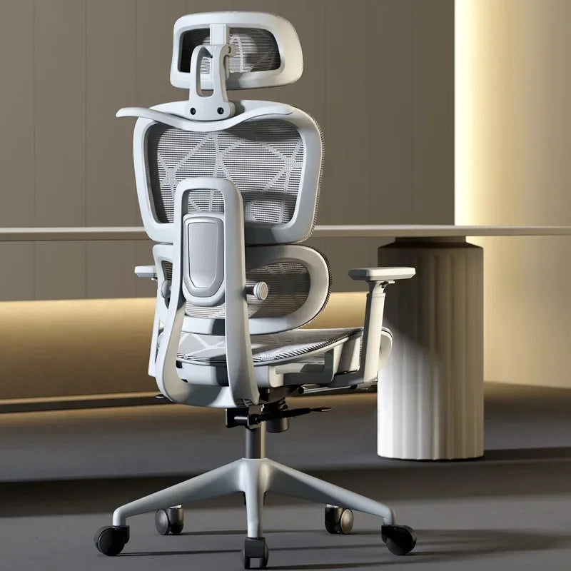 Ergonomic Gaming Computer Chair Adjustable Office Chair with Lumbar Support, Mesh Executive Desk Chair with Headrest, Armrests & Foot Wheels