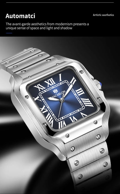 2026 New MACARLON Design 38mm Mechanical Watch Men Sapphire Glass Luminous Stainless Steel Waterproof China NH35 Automatic Watch