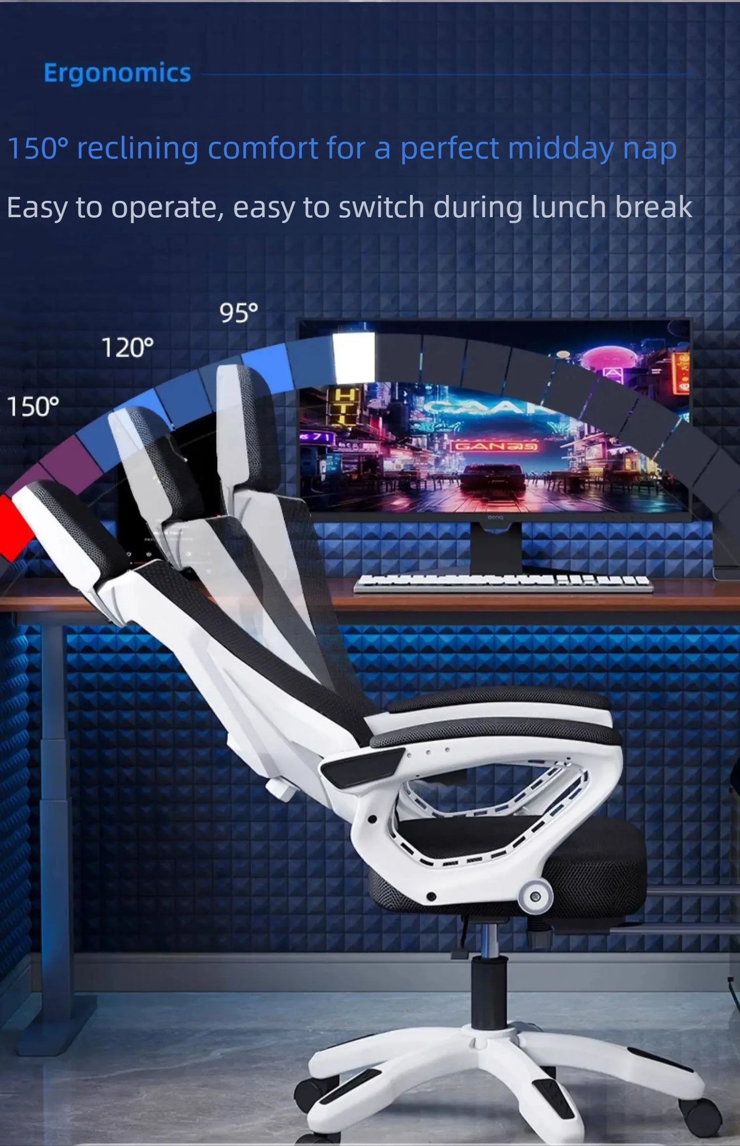 Recliner Office Chair Luxury Comfortable Armchair Ergonomic Office Chair Gaming Swivel Office Chair Home Furniture