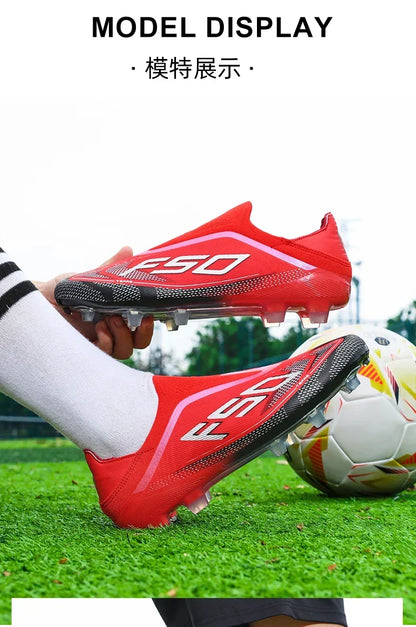 Chaussures de football pour homme, crampons antidérapants, baskets pour garçon, crampons pour gazon très vendus, haute qualité, pour match, en extérieur, montantes, légères