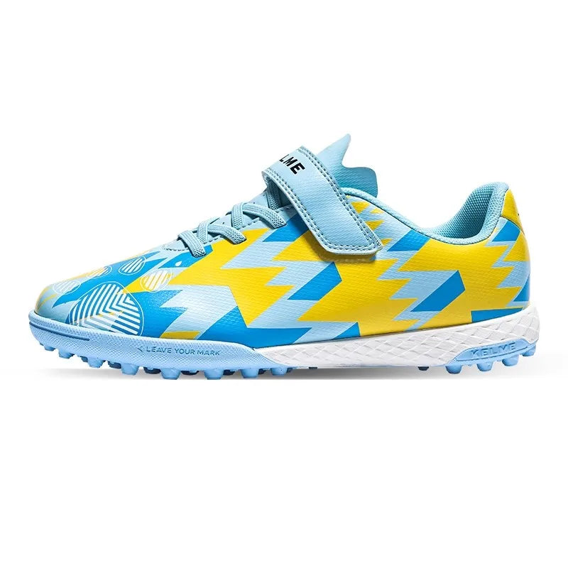 Kelme Children's Soccer Shoes TF Nail Shoes for Elementary School Students Artificial Grass Five-a-Side Football Shoes