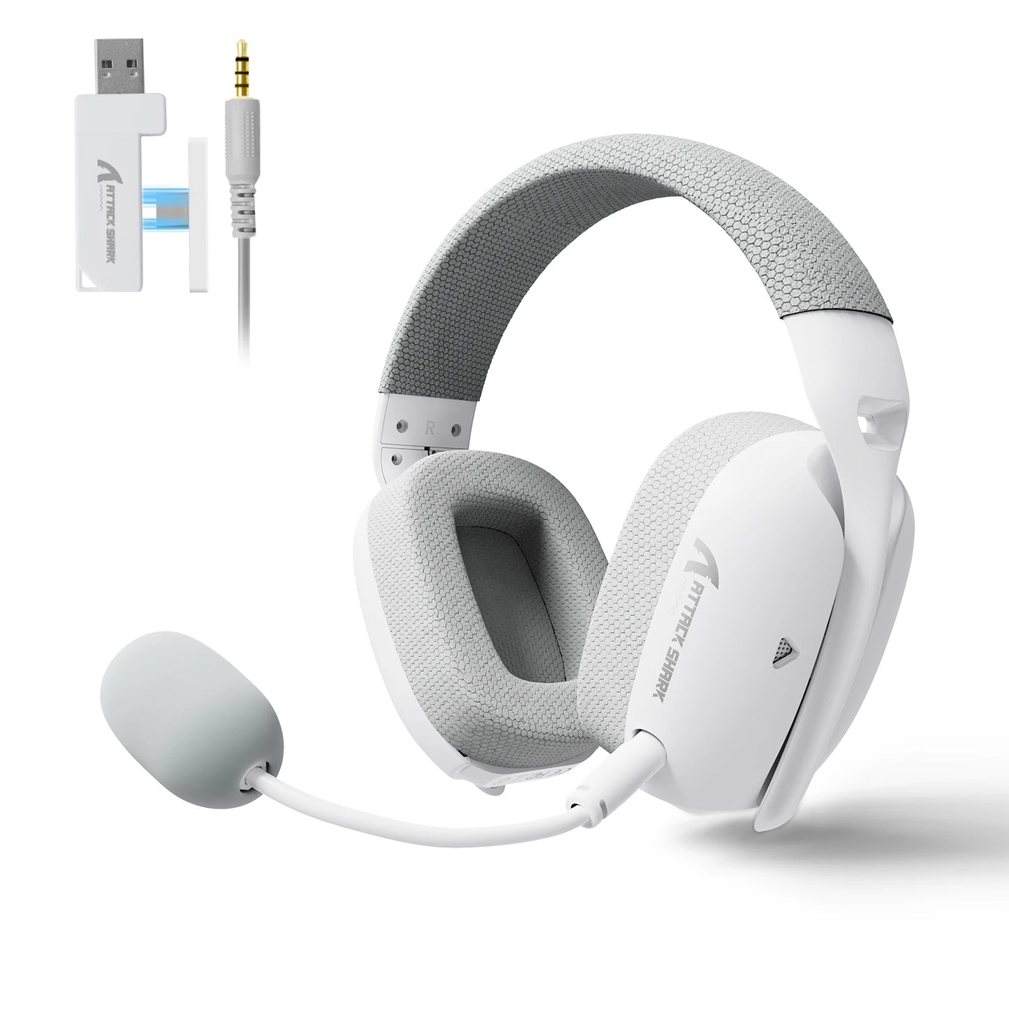Auriculares gaming ATTACK SHARK L80PRO 3 en 1 – Auriculares Bluetooth inalámbricos de baja latencia con doble micrófono, sonido Hi-Fi de 40mm y conexión estable