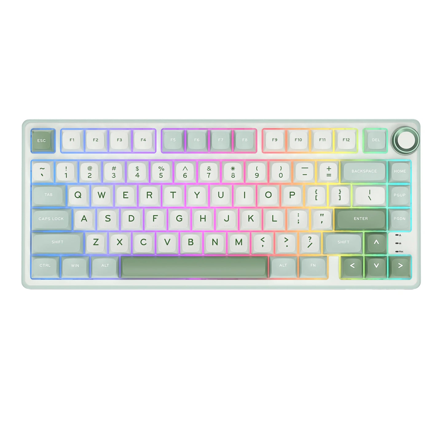RK R75 Royal Kludge Wired Mechanical Keyboard 80 Keys 80% Gasket RGB Backlit Hot-swappable Gaming Keyboard with MDA PBT Keycaps