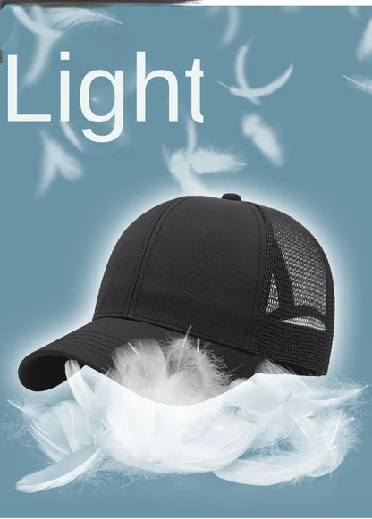 Unisex Quick Dry Big Head Mesh Baseball Cap Adjustable plus Size Summer Snapback Hat Comfortable Breathable 56-65cm