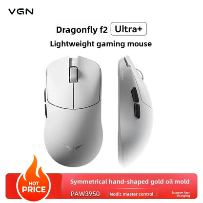 VGN Dragonfly F2 ProMax/Ultra esport gamer egér 42000DPI 0.125ms CSGO-hoz, alacsony késleltetésű, vezetékes/vezeték nélküli, dupla 8K, 3 mód, PAW3395/3950