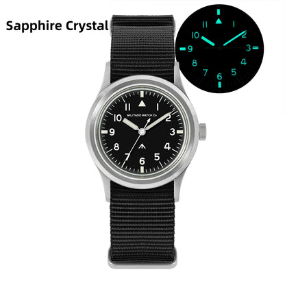 Militado ML14 36mm Watch VH31 Sweep Second Quartz Movement Watch Sapphire Crystal Super Luminous BGW9 C3 100m Waterproof Watches