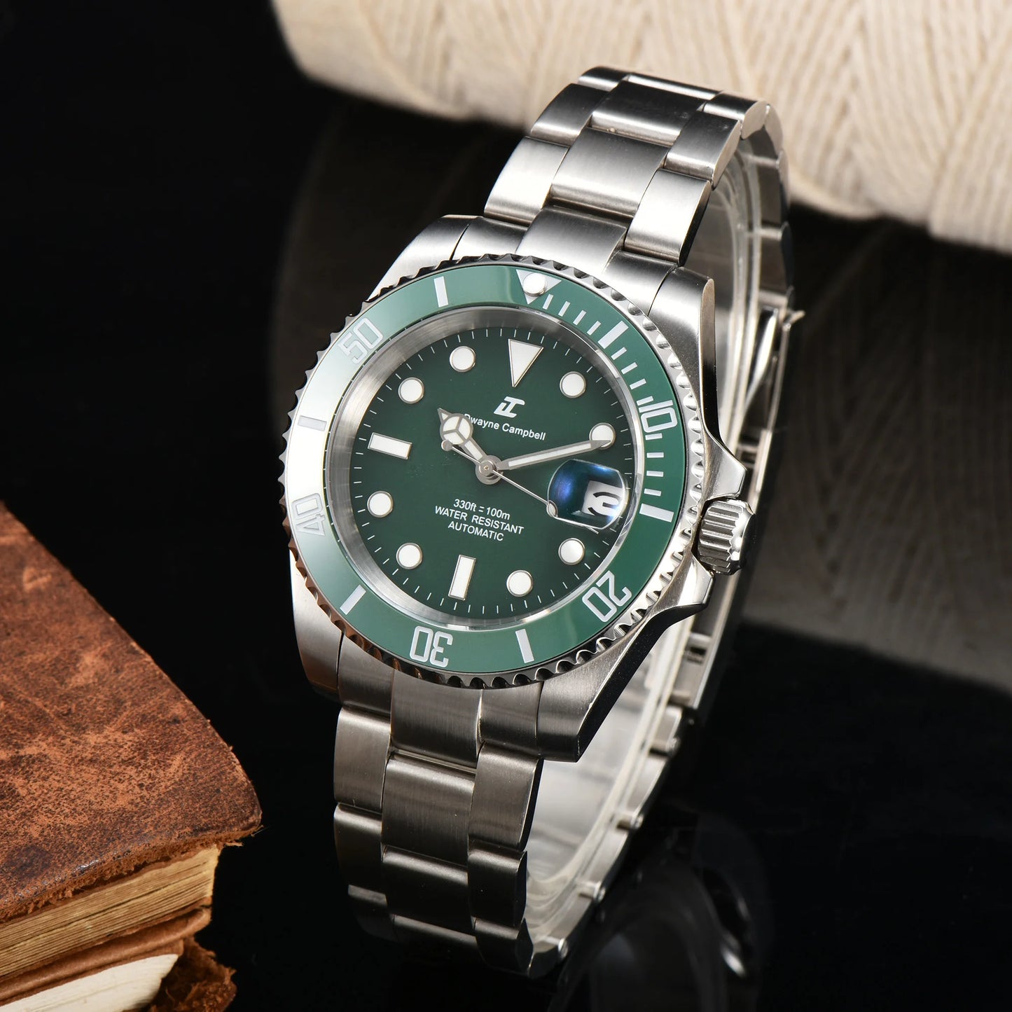 DWAYNE CAMPBELL Top Luxury NH35 Men's Automatic Mechanical Watch Waterproof Luminous Sapphire Glass Classic Business Wristwatch