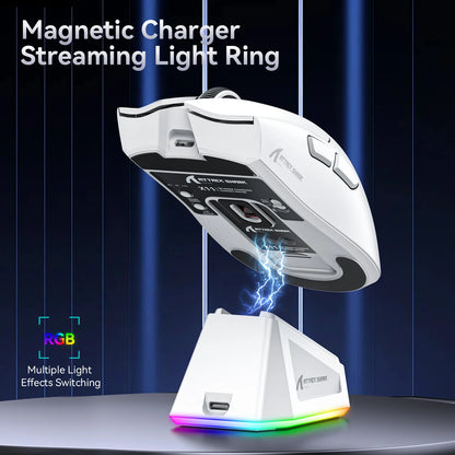 ATTACK SHARK X11 Tri-Mode Wireless Gaming Mouse 22000DPI PAW3311 Sensor Lightweight RGB Mouse with Fast Charging for PC Gaming