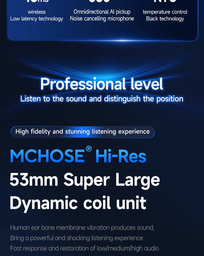 MCHOSE V9 Pro Electronic Sports Headset Three Mode Game USB Wireless 7.1 Channel Surround Sound Portable Headset with Microphone