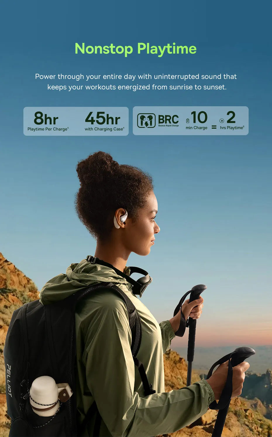Baseus Eli Sport 2 Open-Ear Wireless Earphones Bluetooth 6.0 OWS Headphones Hi-Res with LDAC OWS Earphones Earhook Sport Earbuds