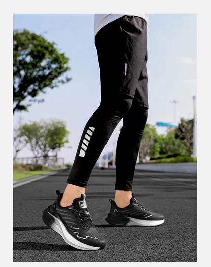 Men's Cushioning Running Shoes with Carbon Plate Marathon Women Lightweight Casual Sneakers for Jogging Workout Fitness Exercise