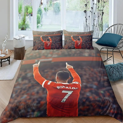 Football Ronaldo Duvet Cover CR7 Bedding Set Adult Boy Girl Bedroom Decoration Children Gift Single Double Large Size