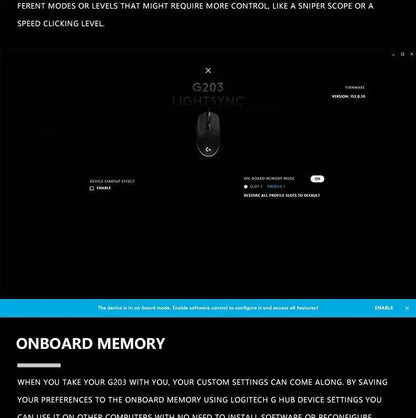 Logitech G203 LIGHTSYNC Wired Gaming Mouse 8000 DPI RGB Sensor, 6 Buttons Mechanical Tensioning USB Mouse for Gaming & Office