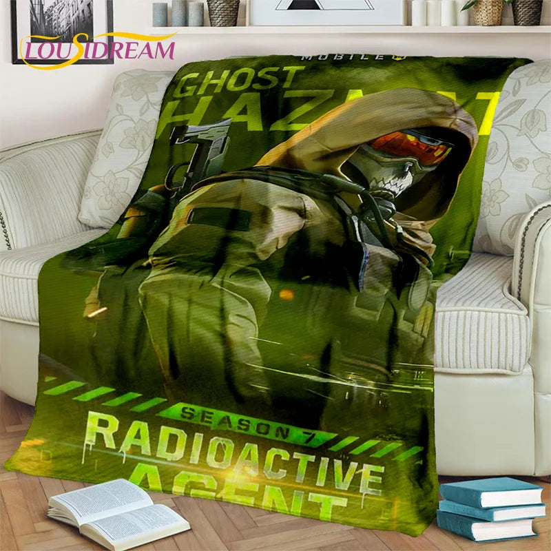 3D Call of Duty,COD Game, Gamer HD Blanket,Soft Throw Blanket for Home Bedroom Bed Sofa Picnic Travel Office Cover Blanket Kids
