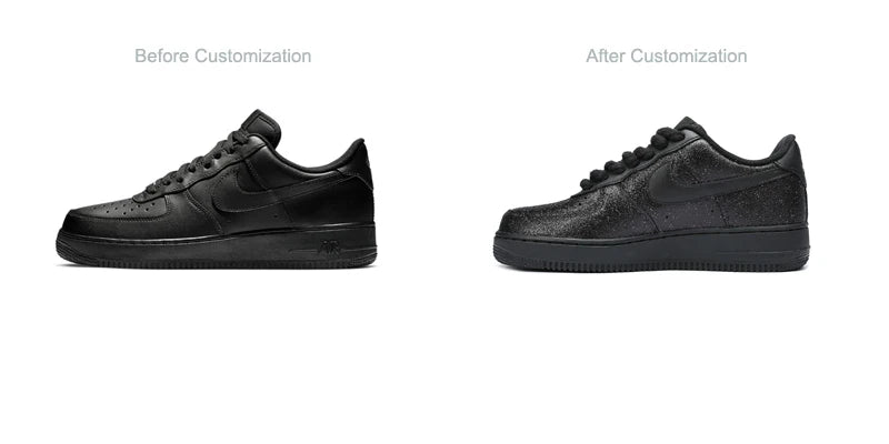 Custom Sneakers Nike Air Force 1 FOMO Full Crystal Sparkle Unisex Sneakers Jennie Cleanfit Style, Anti-slip Light Wear-resistant