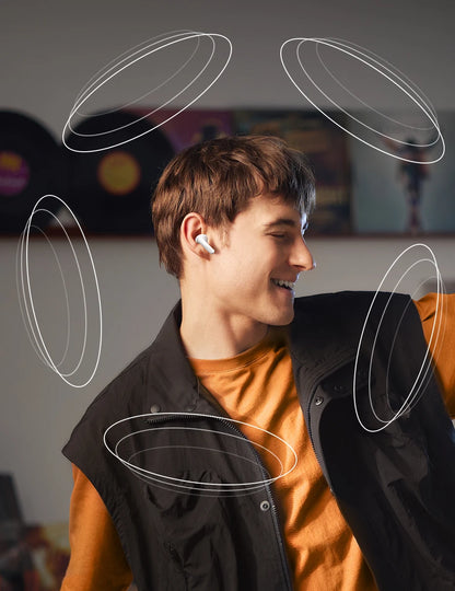 UGREEN ANC Semi-Open TWS Bluetooth 5.3 Earbuds – Adaptive Noise Cancelling LDAC Hi-Res Audio Wireless Earphones with Charging Case