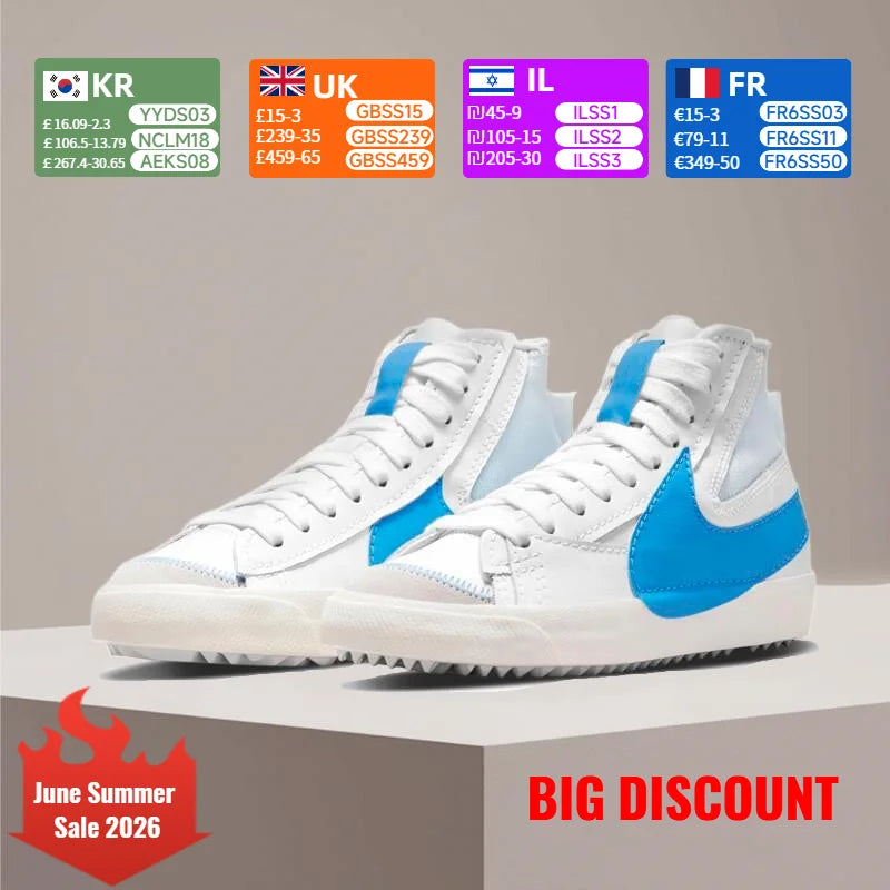 Nike Blazer Unisex Retro-Freizeitsneaker im klassischen Retro-Stil mit bequemer Dämpfung DD3111-103