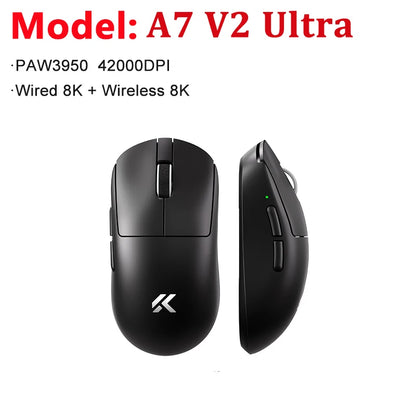 MCHOSE A7 V2 Ultra / Pro kevyt langaton pelihiiri Dual 8000Hz PAW3950 TI 42000DPI PC-e-urheilupelaajille