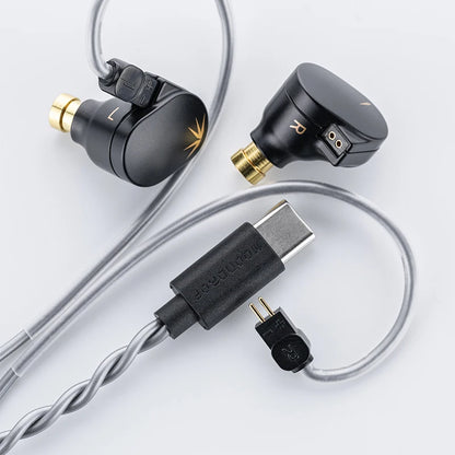 MOONDROP CHU II DSP Wired In-Ear Earphones HiFi Dynamic Driver IEM Earbuds with Detachable 0.78mm Cable