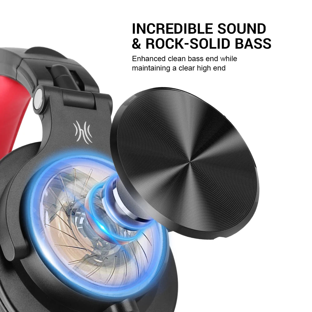 OneOdio Wired Over-Ear DJ Studio Headphones with Microphone – 40mm Driver Mixing & Monitoring Headset for Gaming & Recording