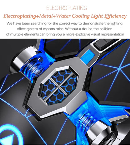 UTHAI A7 Rechargeable Wireless Bluetooth Mouse, Silent Ergonomic Wireless Mouse with RGB Light, 2.4GHz Gaming & Office Mouse