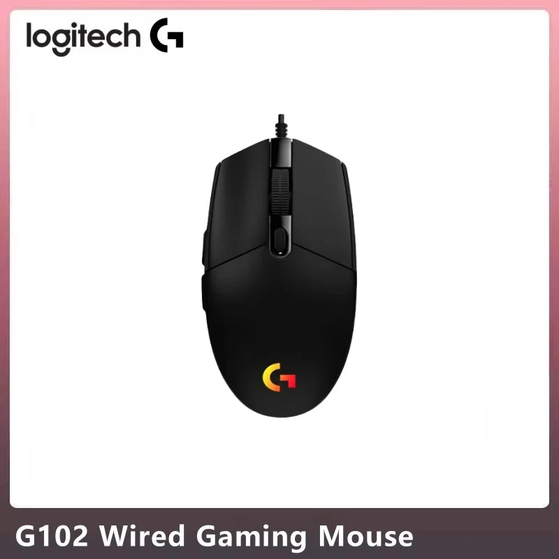 Logitech G102 G203 Wired Gaming Mouse 8200 DPI RGB Backlit Mouse with 2.1M USB Cable, Precision PC Gaming Mouse for Laptop & Office