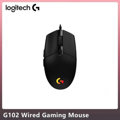 Logitech G102 G203 Wired Gaming Mouse 8200 DPI RGB Backlit Mouse with 2.1M USB Cable, Precision PC Gaming Mouse for Laptop & Office