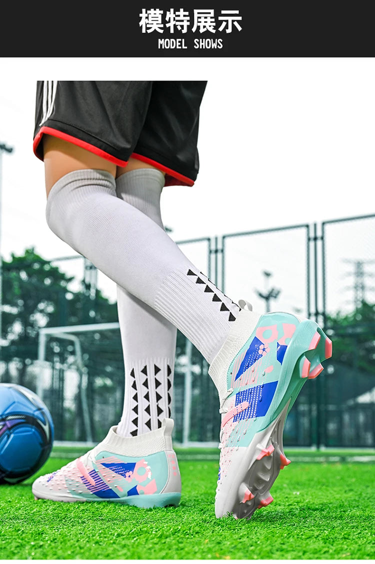 Football Boots Men Professional Soccer Shoes Sneaker Field Long Spikes Outdoor Competition Non Slip Comfortable Training Shoes