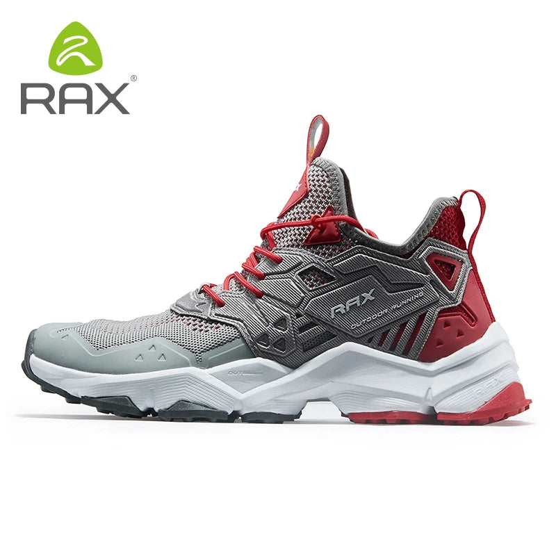 Chaussures de course RAX pour hommes et femmes – Chaussures de sport d'extérieur – Baskets légères et respirantes – Tige en maille aérée – Semelle extérieure antidérapante en caoutchouc naturel