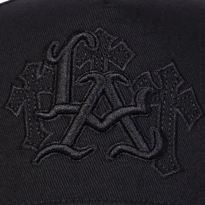 Unisex LA Letter Cross Embroidery Baseball Caps Spring and Autumn Outdoor Adjustable Casual Hats Sunscreen Hat Sports Cap