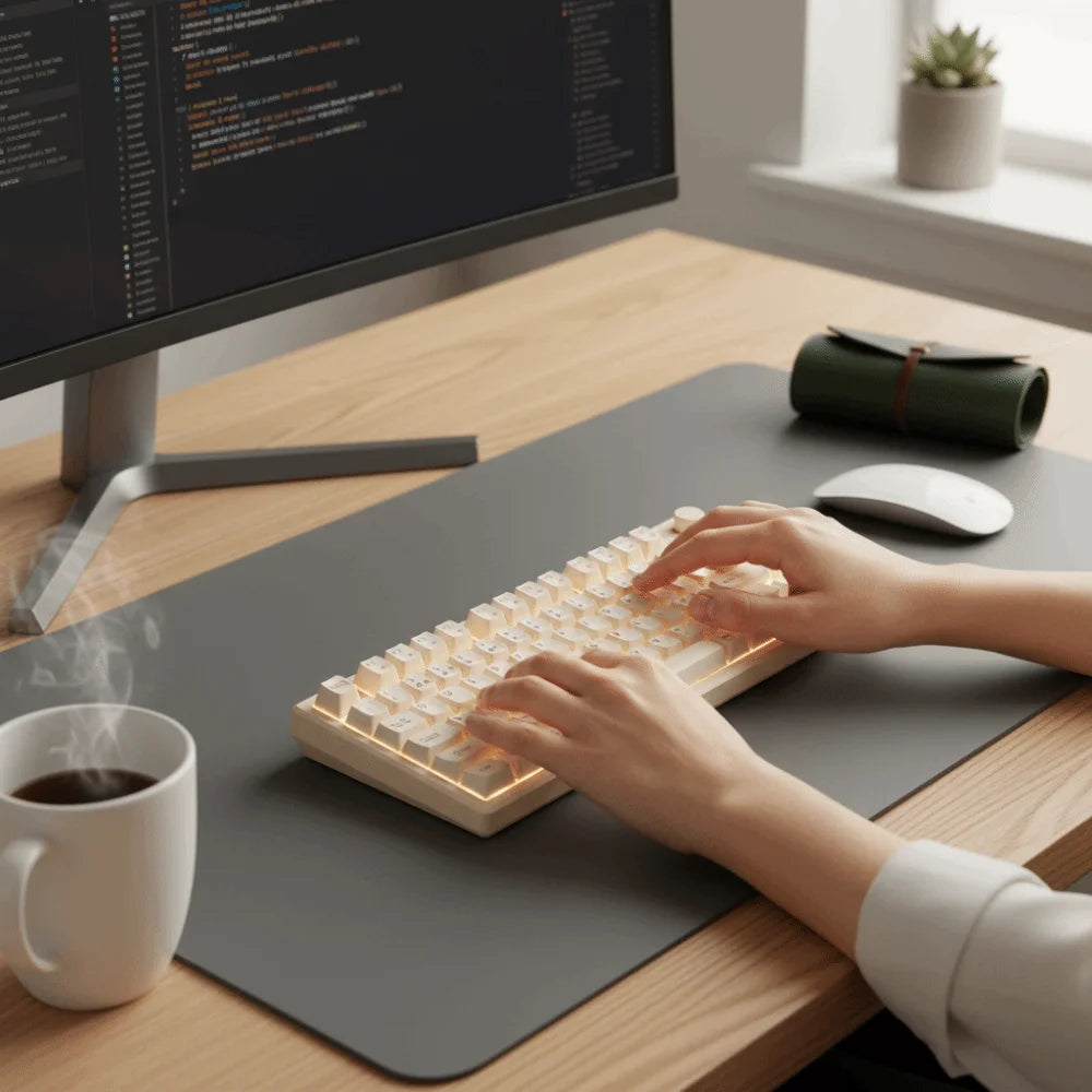 Wired Connection Gaming Mechanical Keyboard Compact Layout 75 Layout Mechanical Feel Keyboard Ultra-Quiet