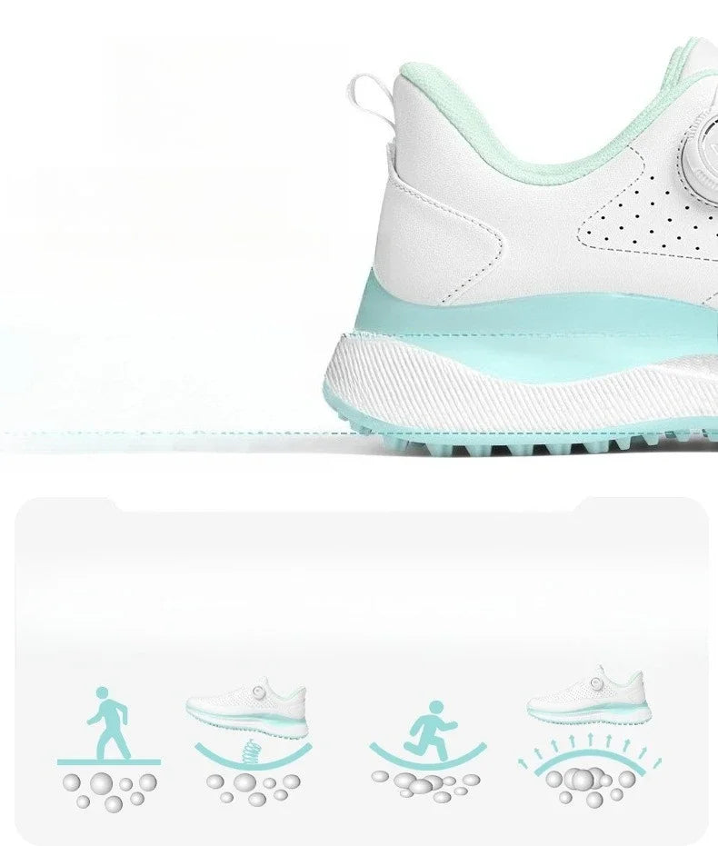 PGM Women Golf Shoes Summer Heat Dissipation Breathable Holes High Elasticity Height Outdoor Sports Sneakers XZ430